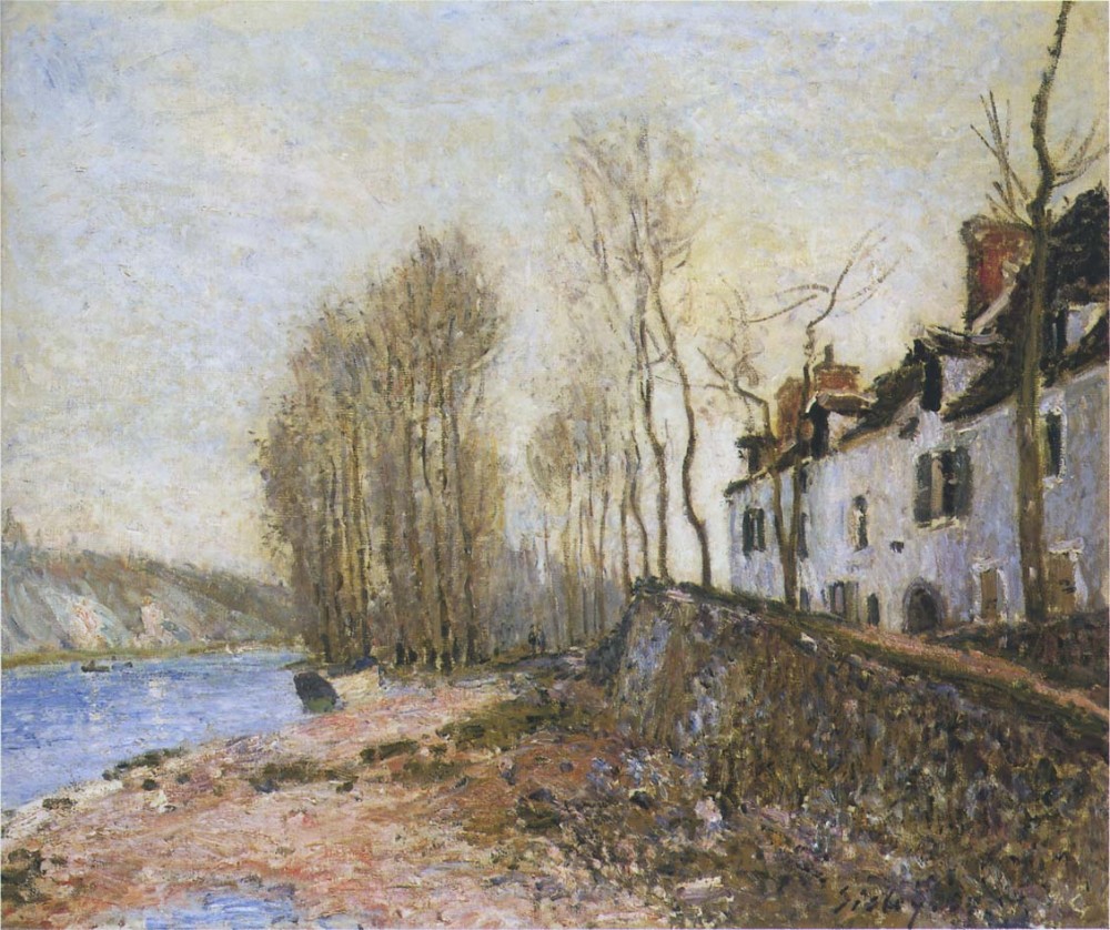 Saint Mammes in Winter by Alfred Sisley