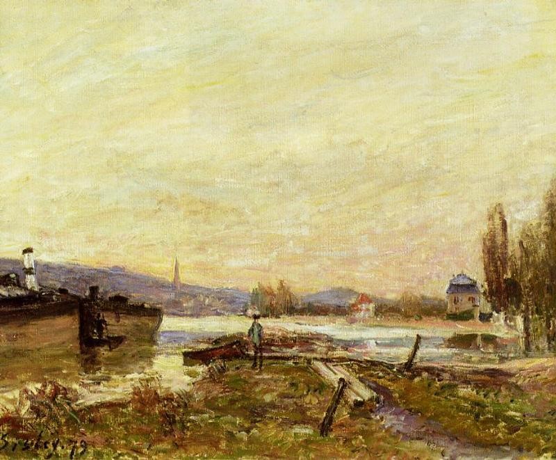 Saint-Cloud, Banks of the Seine by Alfred Sisley