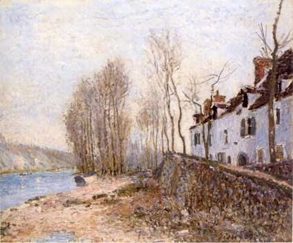 Saint-Mammes, The White Cross by Alfred Sisley
