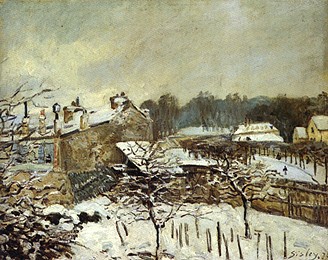 Snow Effect at Louveciennes by Alfred Sisley