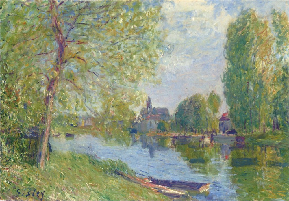 Spring at Moret on the Loing River by Alfred Sisley