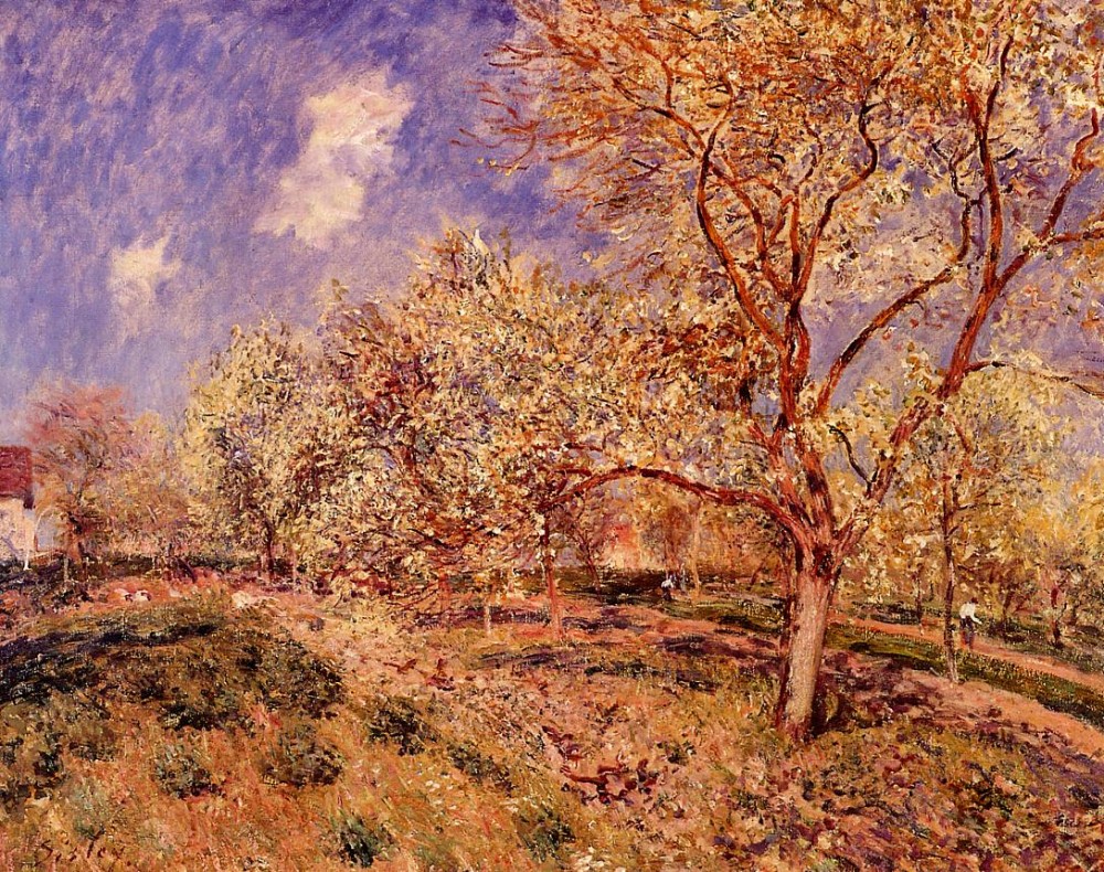 Spring at Veneux by Alfred Sisley