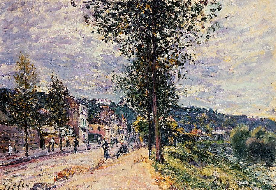 Street Entering the Village by Alfred Sisley