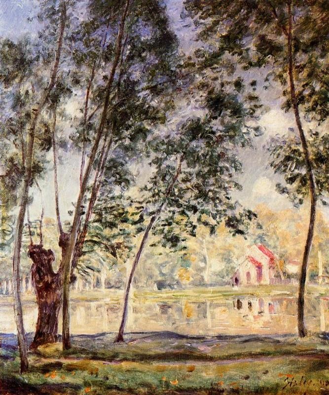 Sunny Afternoon, Willows by the Loing by Alfred Sisley
