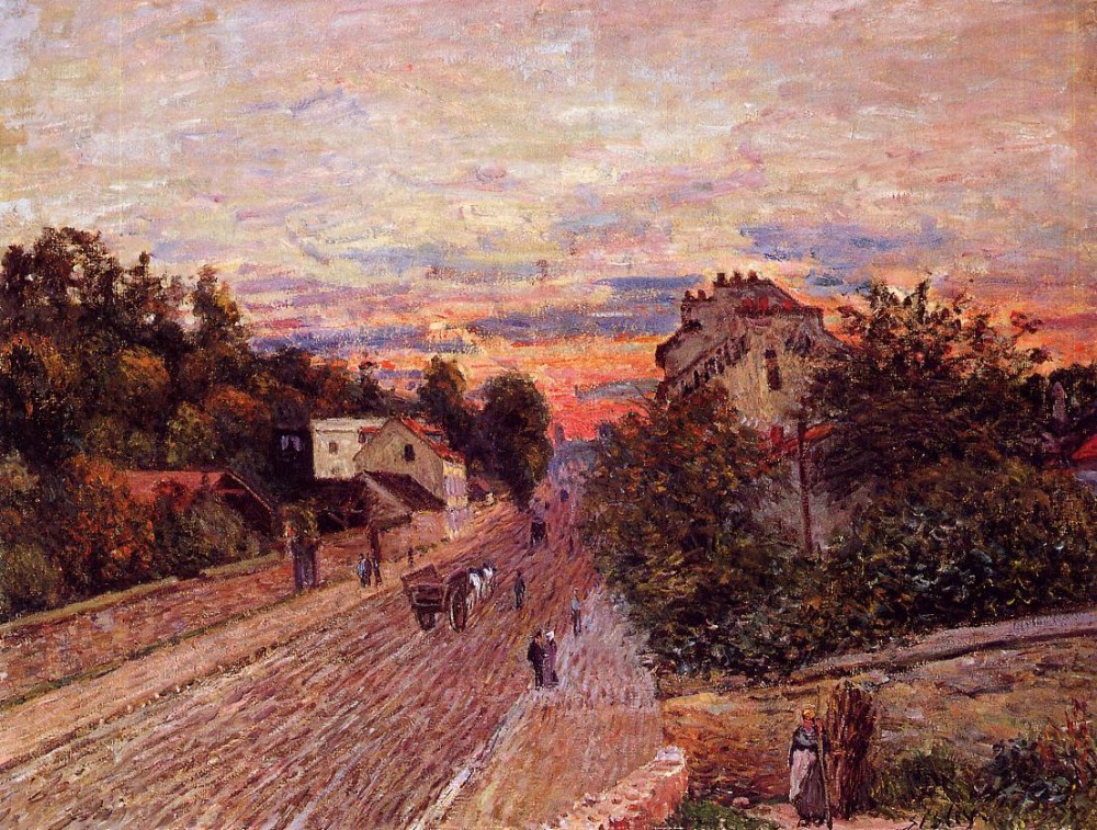 Sunset at Port-Marly by Alfred Sisley