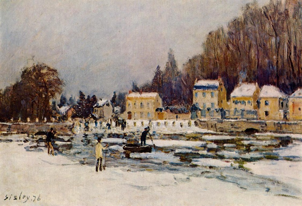 The Blocked Seine at Port-Marly by Alfred Sisley