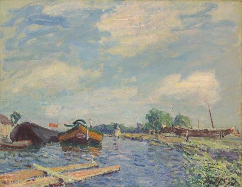 The Canal at Saint-Mammes by Alfred Sisley