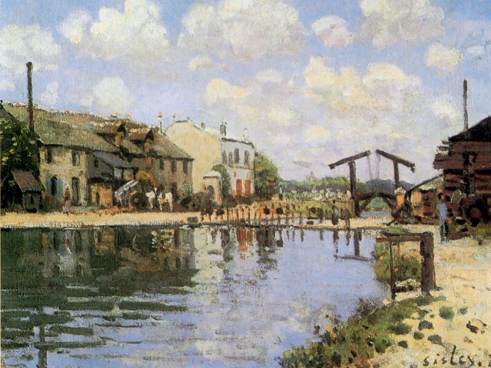 The Canal at Saint-Martin by Alfred Sisley