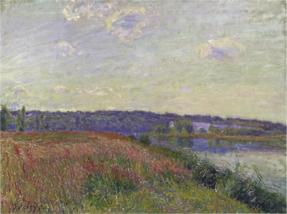 The Fields and Hills of Veneux-Nadon by Alfred Sisley