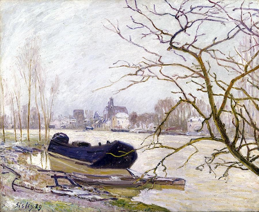The Loing at High Water by Alfred Sisley