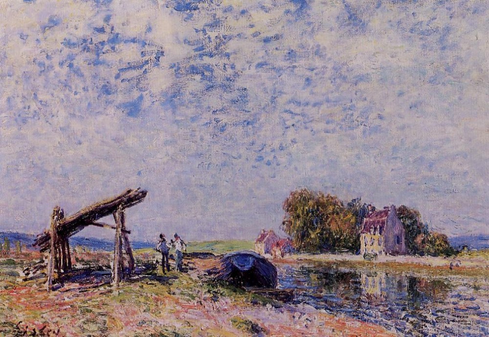 The Loing Canal at Saint-Mammes by Alfred Sisley