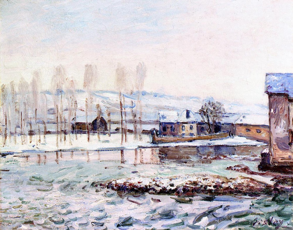 The Mills at Moret by Alfred Sisley