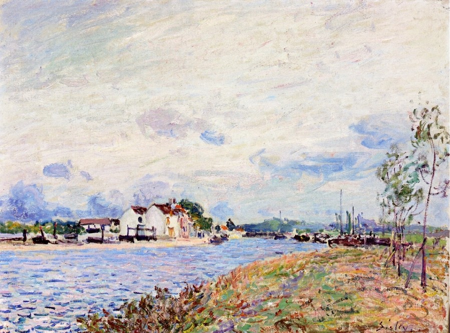 The Mouth of the Loing at Saint-Mammes by Alfred Sisley