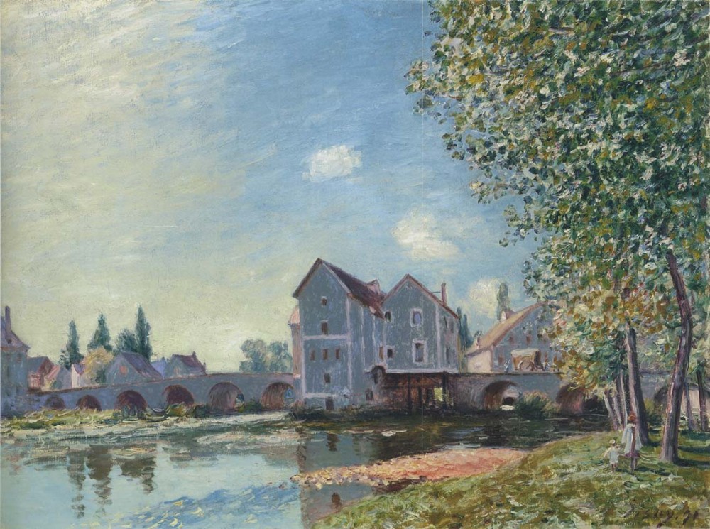 The Pont at Moret, Afternoon Effect by Alfred Sisley