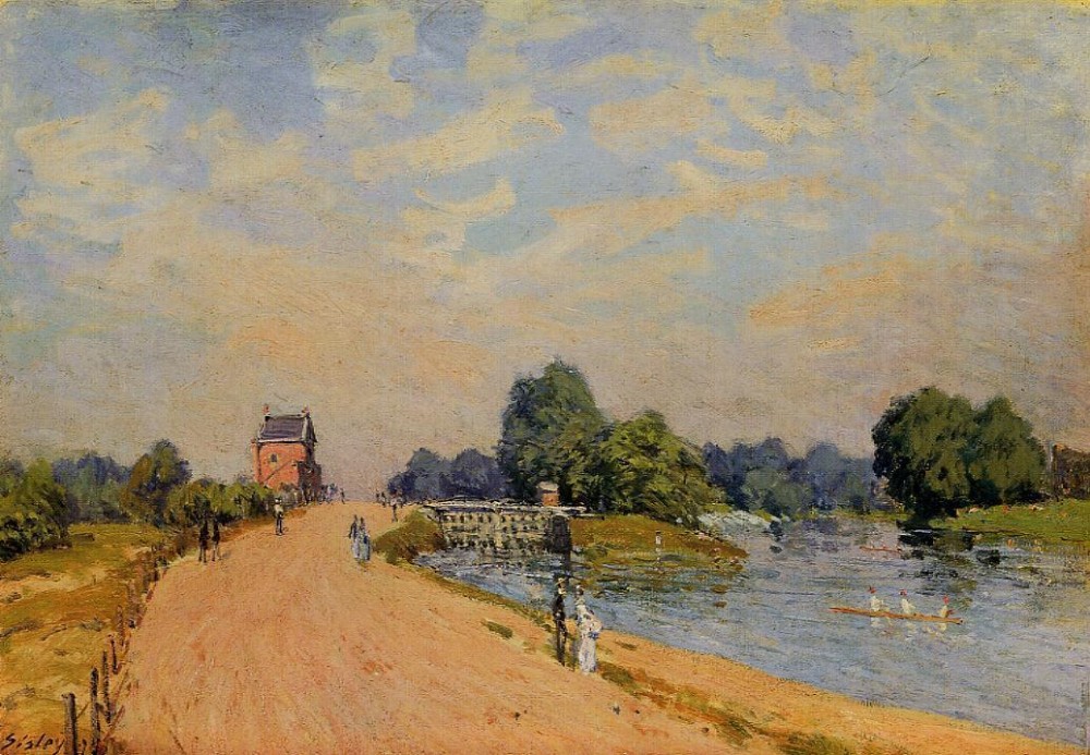 The Road from Hampton Court by Alfred Sisley