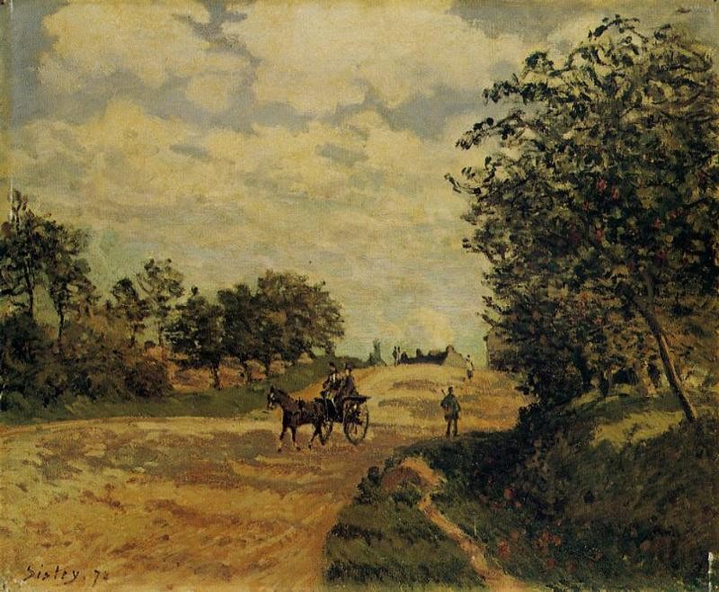 The Road from Mantes to Choisy-le-Roi by Alfred Sisley