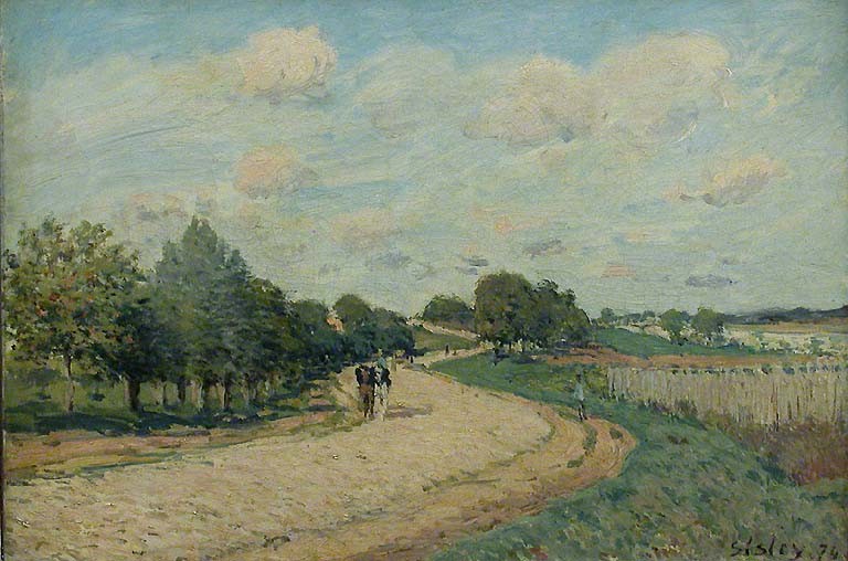 The Route to Mantes by Alfred Sisley