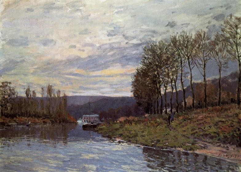 Seine at Bougival by Alfred Sisley