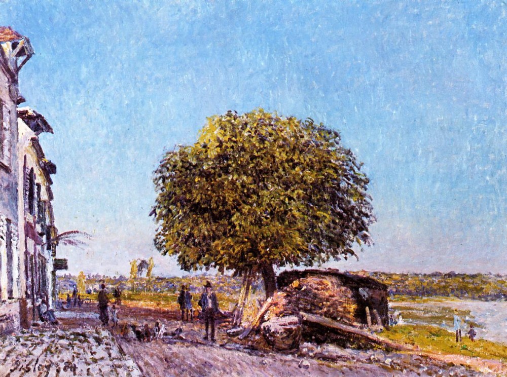 Chestnut Tree at Saint-Mammes by Alfred Sisley