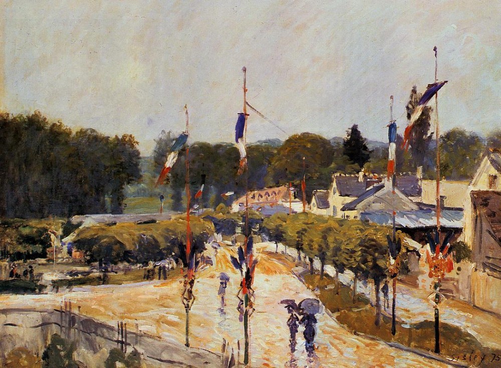 Fete Day at Marly-le-Roi by Alfred Sisley