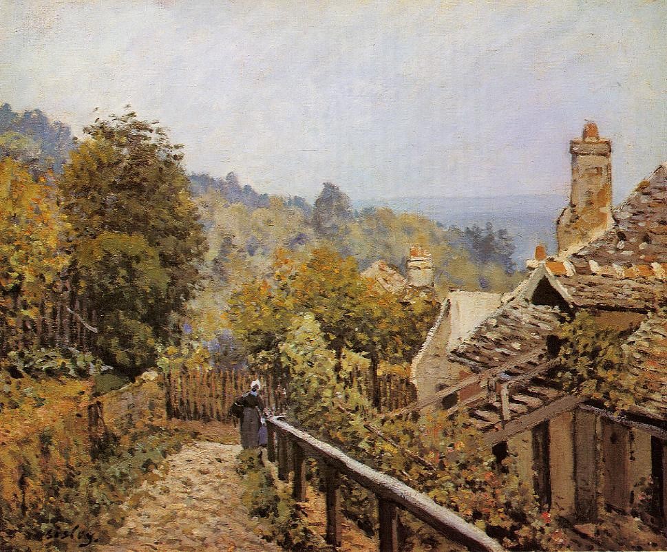 Sentier de la Mi-Cote, Louveciennes by Alfred Sisley