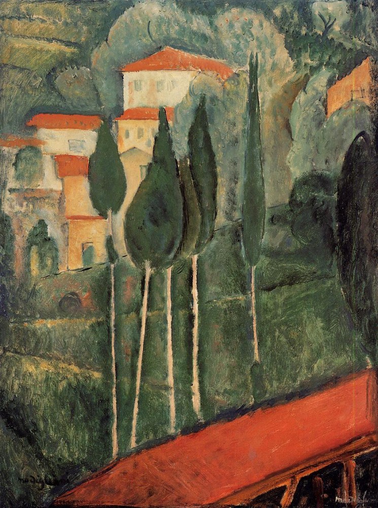 Landscape, Southern France by Amedeo  Modigliani