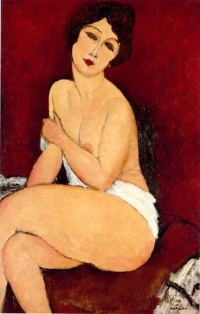 Nu Assis sur un Divan by Amedeo  Modigliani