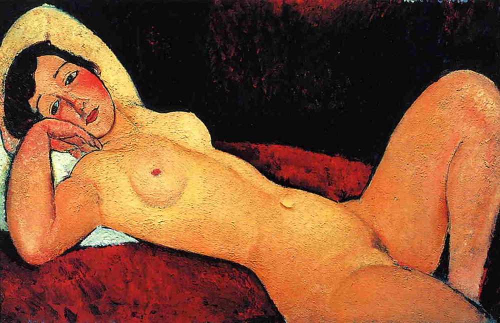 Reclining Nude II by Amedeo  Modigliani