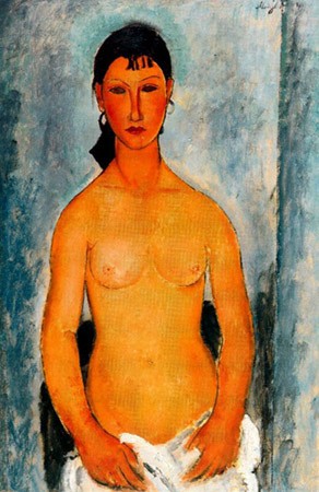 Standing Nude (Elvira) by Amedeo  Modigliani
