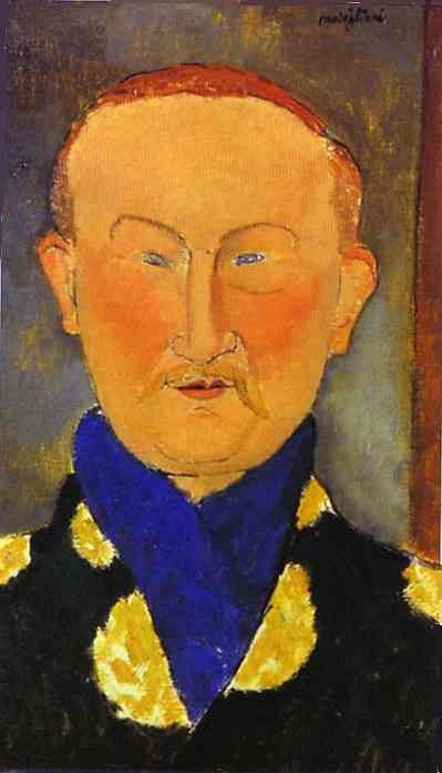 Portrait of Leon Bakst by Amedeo  Modigliani