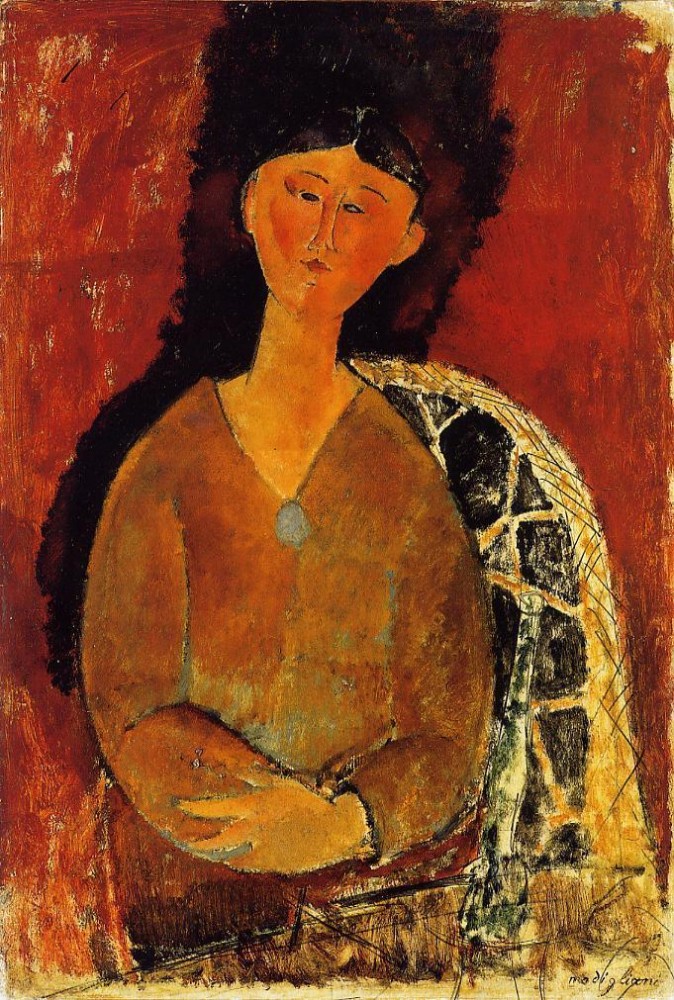 Beatrice Hastings, Seated by Amedeo  Modigliani