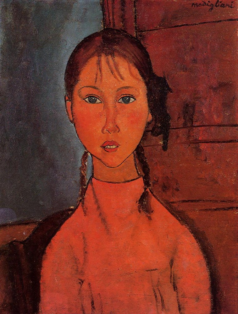 Girl with Braids by Amedeo  Modigliani