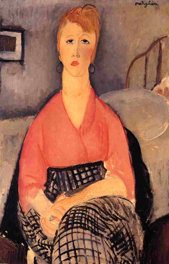 Pink Blouse by Amedeo  Modigliani