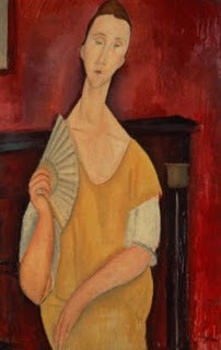 Woman With a Fan by Amedeo  Modigliani