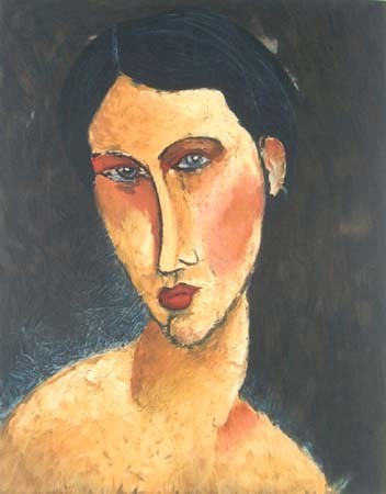 Young Girl with Blue Eyes by Amedeo  Modigliani