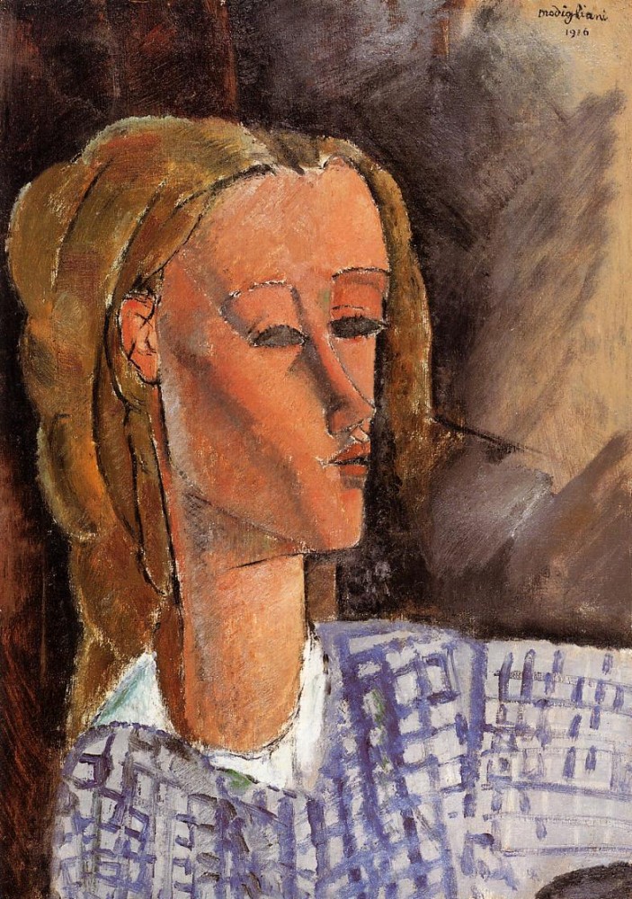 Portrait of Beatrice Hastings III by Amedeo  Modigliani