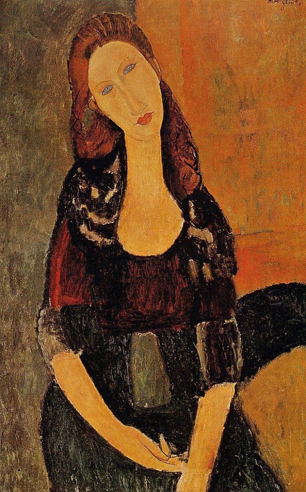 Portrait of Jeanne Hebuterne II by Amedeo  Modigliani