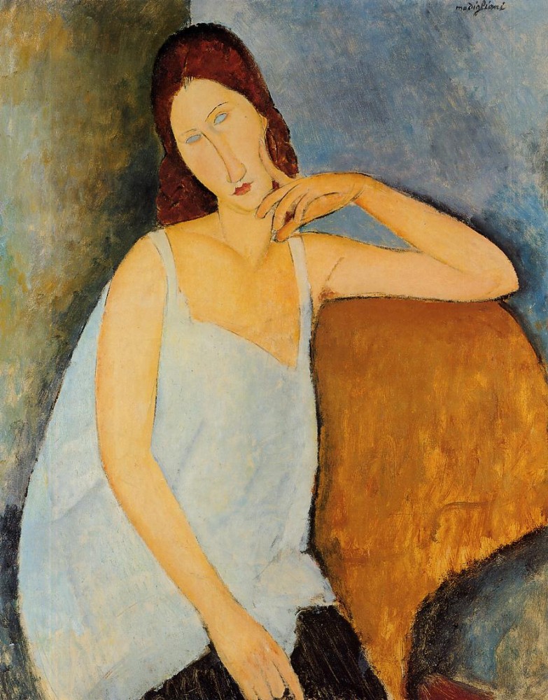 Portrait of Jeanne Hebuterne III by Amedeo  Modigliani