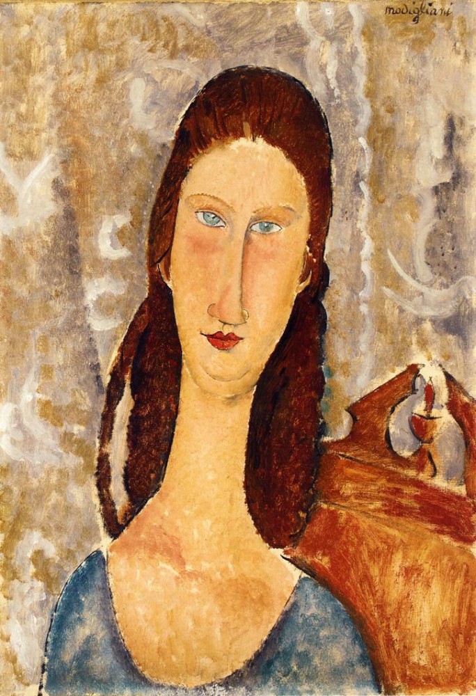 Portrait of Jeanne Hebuterne by Amedeo  Modigliani