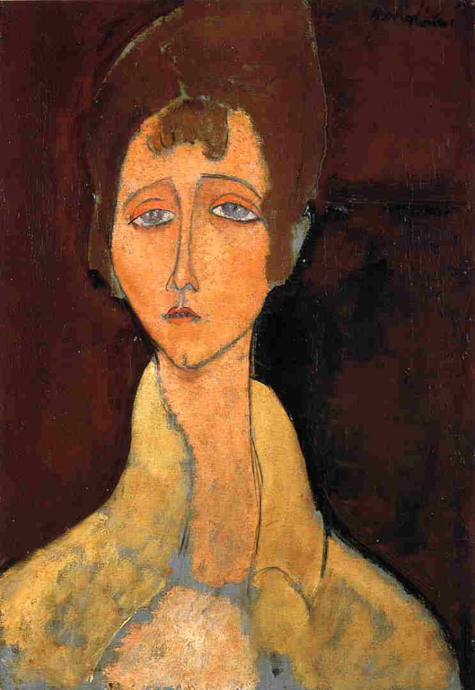 Woman in White Coat by Amedeo  Modigliani