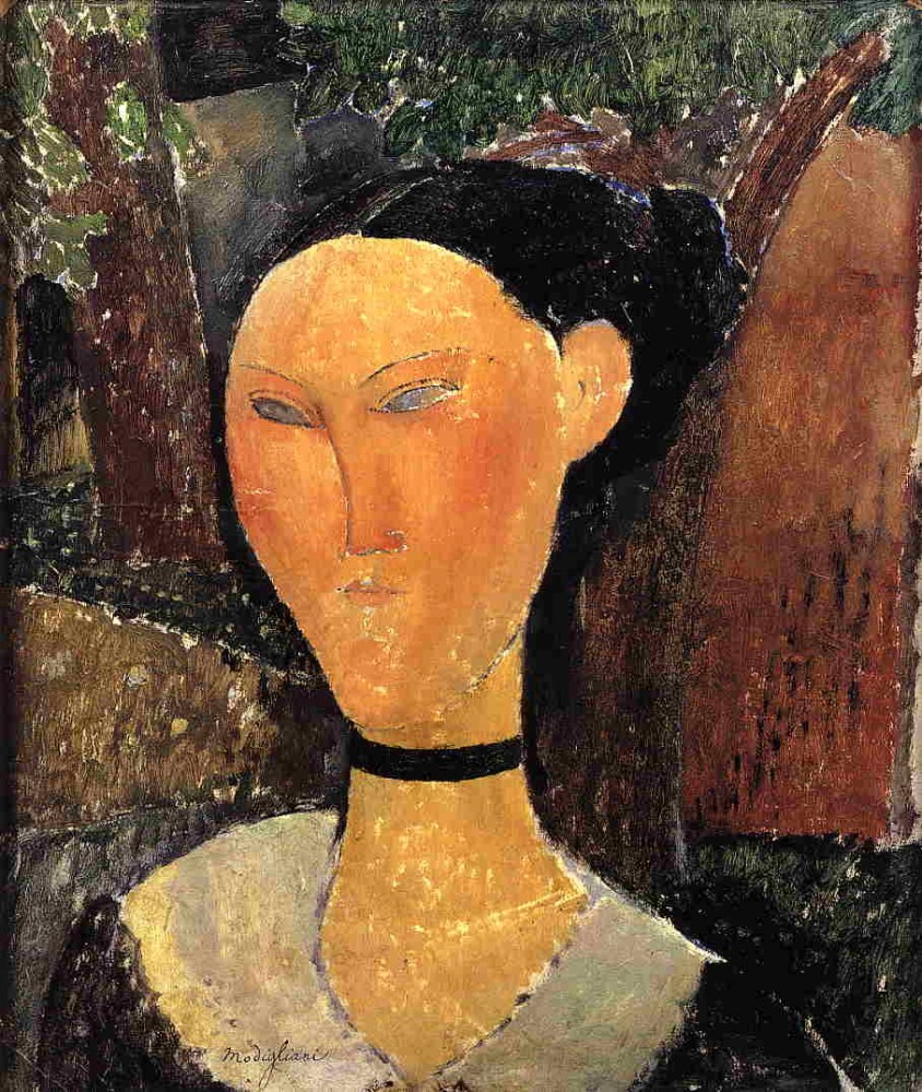 Woman with Velvet Ribbon by Amedeo  Modigliani