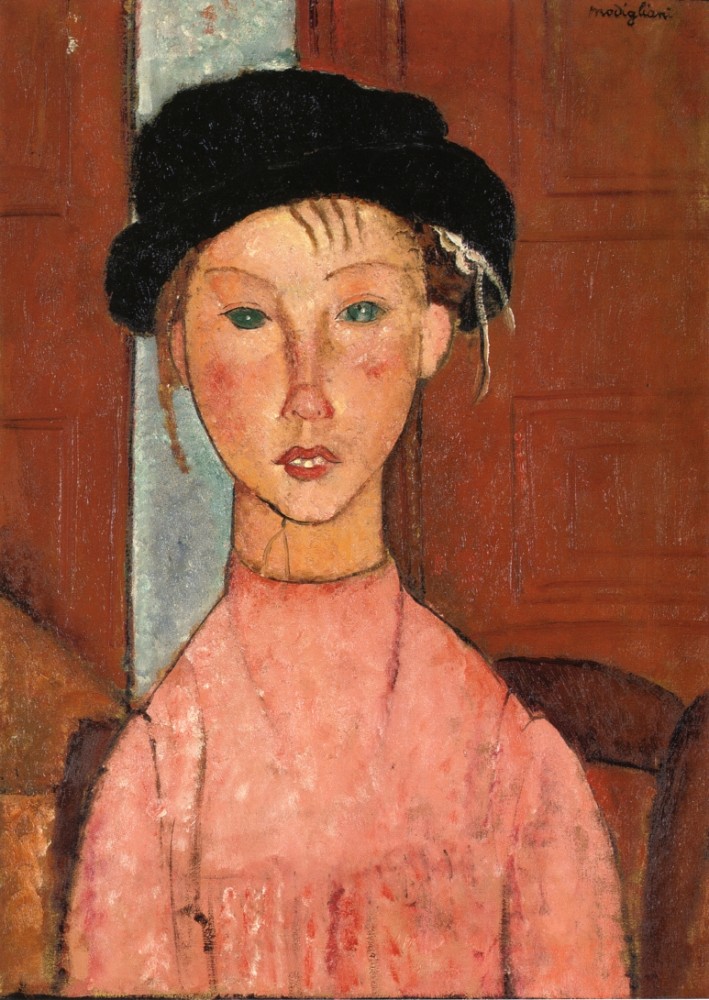 Young Girl in Beret by Amedeo  Modigliani