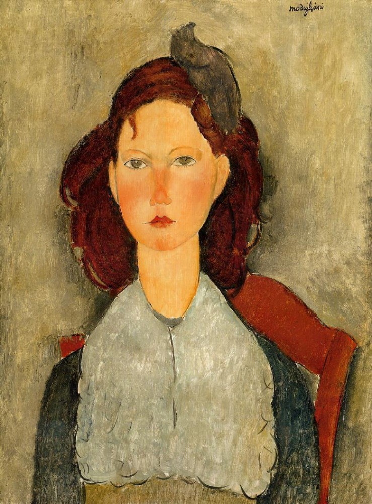 Young Girl Seated by Amedeo  Modigliani