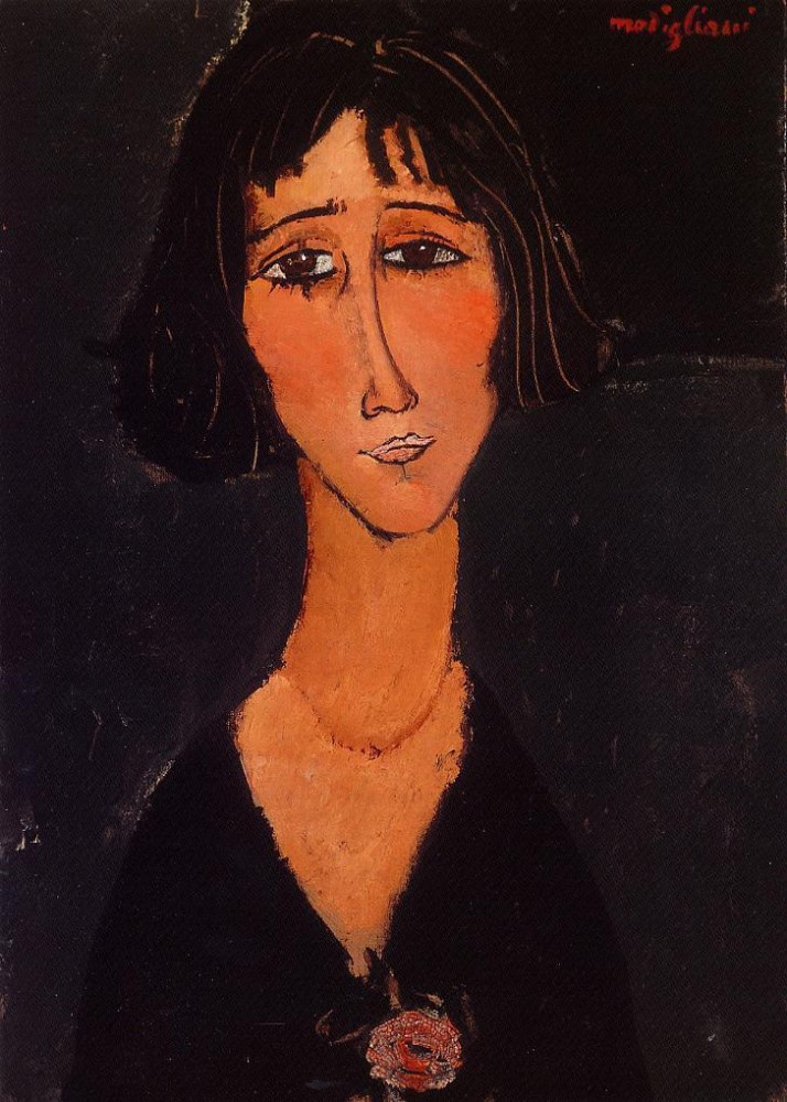 Young Girl Wearing a Rose by Amedeo  Modigliani