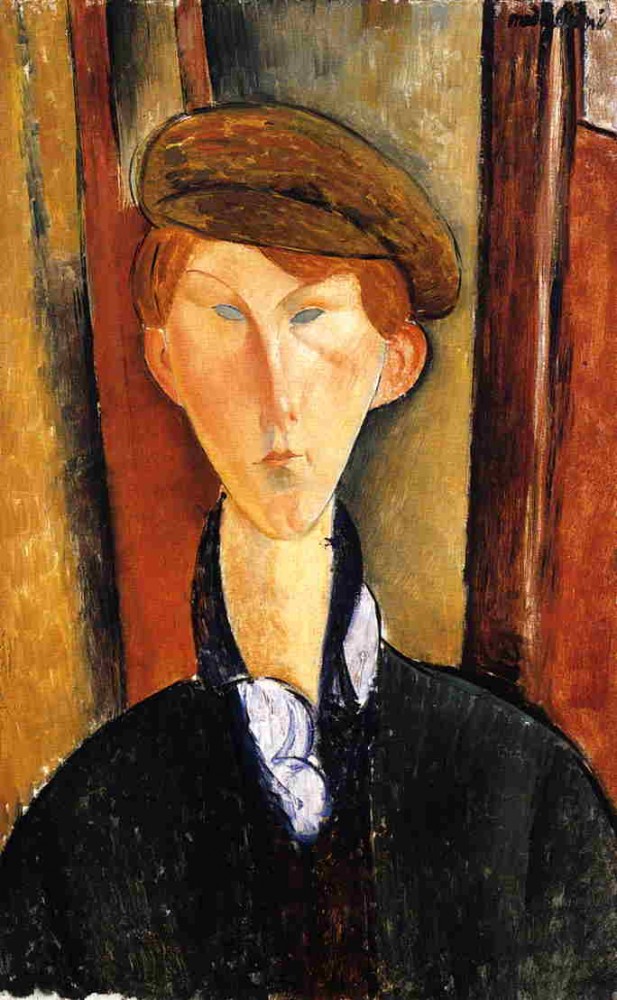 Young Man with Cap by Amedeo  Modigliani