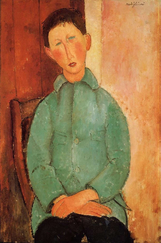 Boy in a Blue Shirt by Amedeo  Modigliani