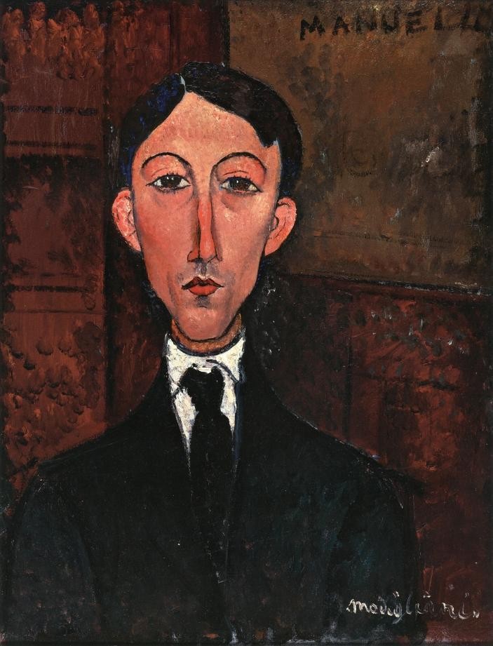 Bust of Manuel Humbert by Amedeo  Modigliani