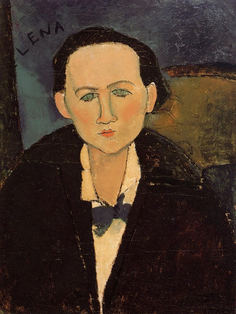 Portrait of Elena Pavlowski by Amedeo  Modigliani
