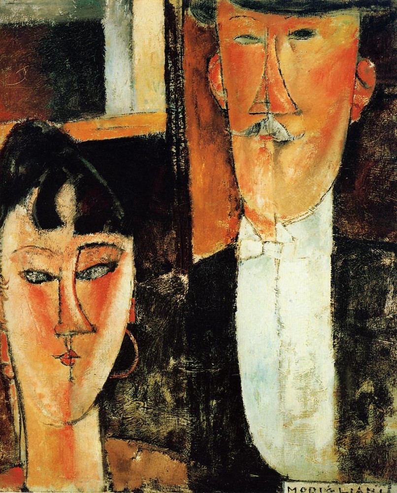 Bride and Groom by Amedeo  Modigliani