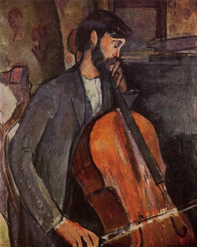 The Cellist II by Amedeo  Modigliani